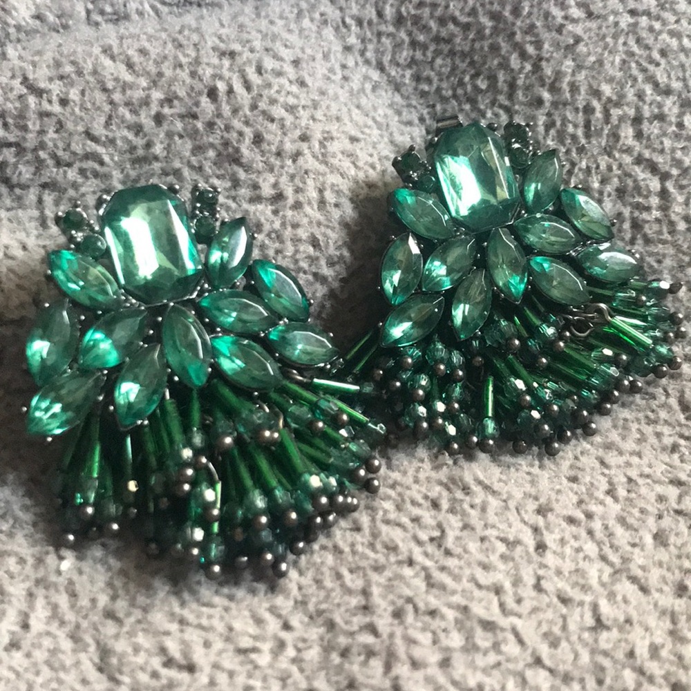 Zara green earrings